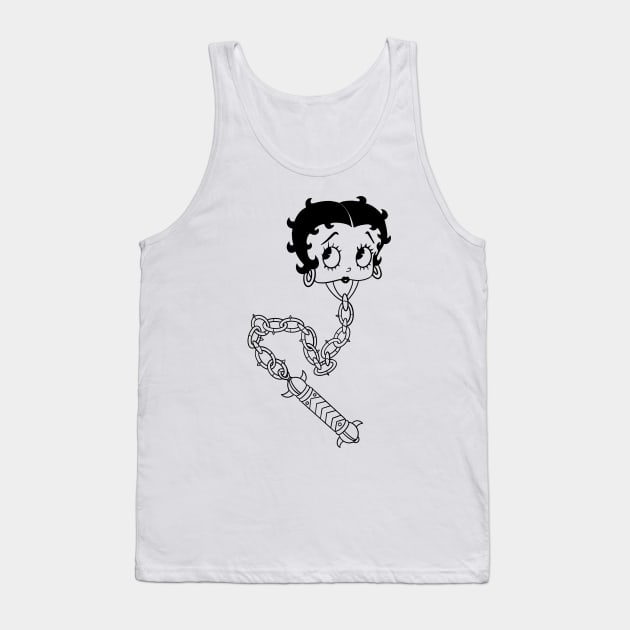 Betty Boom by Grip Grand Betty Boop Tattoo American Traditional Style Mace Tank Top by Grip Grand